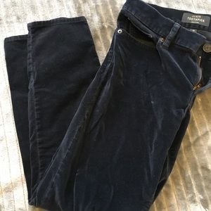 J Crew Toothpick Velvet Skinny jeans size 30